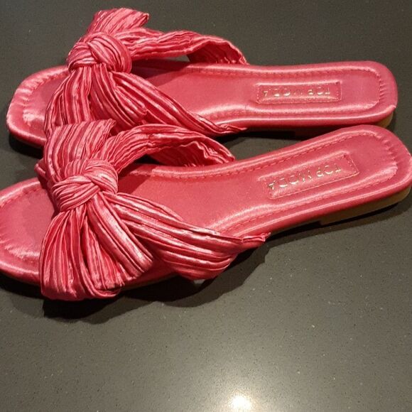 TOP MODA Pink with Bow House Shoes/ Slippers New - Picture 3 of 7